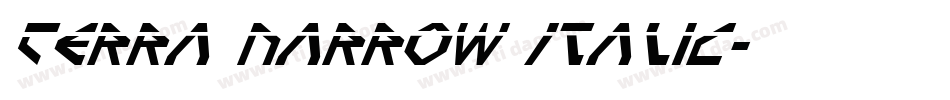 Terra Narrow Italic字体转换